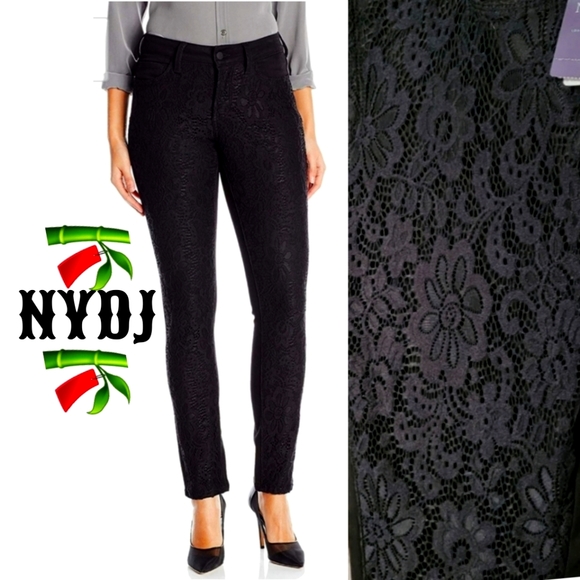 🍃⚘️Nydj Lacey Signature Black Jeans - Picture 1 of 14